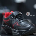 حذاء اولاد اطفالي لون اسود في احمر مستورد من بيبي لينا كوتش اولادي 2025 baby shoes B9