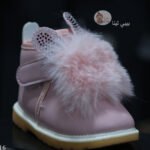 حذاء بنات اطفال لون بينكي هاف بوت بناتي 2025 مستورد من بيبي لينا, baby shoes B16