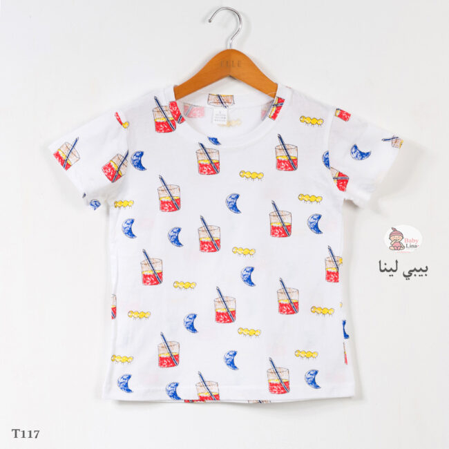 ت شيرت اطفال بنات 2025 مستورد صيفي من بيبي لينا تي شيرتات اطفالي بناتي T-shirt Baby Lina T117