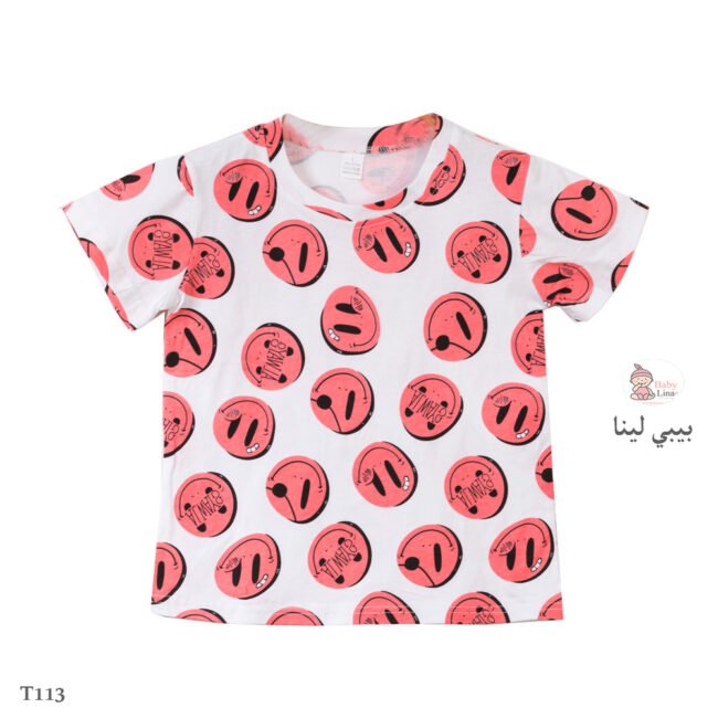 تي شيرت بناتي لصيف 2025 مستورد من بيبي لينا تي شيرت اطفال بنات T-shirt Baby Lina T113