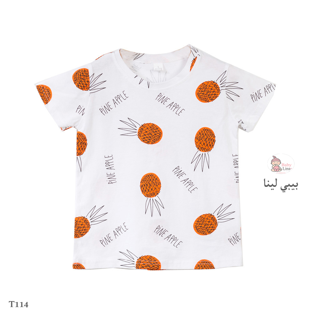 تيشرت بناتي للصيف 2025 مستورد من بيبي لينا تي شيرت اطفالي بناتي T-shirt Baby Lina T114