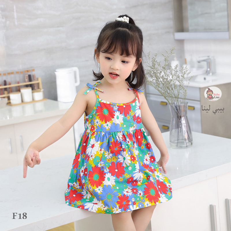 فستان اطفال صيفي 2025 مستورد من بيبي لينا فساتين بنات Baby Lina Girls dress shop F18