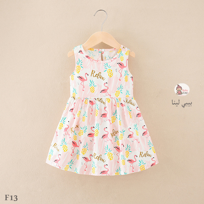 فستان اطفالي بناتي 2025 مستورد من بيبي لينا فساتين بنات Baby Lina shop Girls dress F13