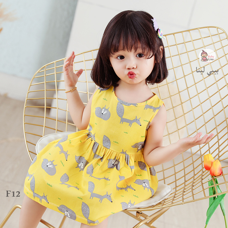 فستان بنات اطفال جديد 2025 مستورد من بيبي لينا فساتين بنات Baby Lina shop Girls dress F12