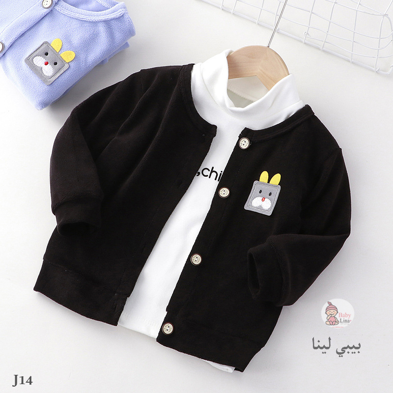 جاكيت اطفال قطيفة اسود شمواه مستورد احدث جواكيت اطفالي ولادي بناتي عام 2025 kids jacket J14