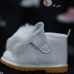 حذاء بنات اطفال لون ابيض هاف بوت بناتي مستورد فقط وحصريا من بيبي لينا 2025 baby shoes B16