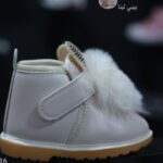 حذاء بنات اطفال لون بيج هاف بوت بناتي مستورد فقط وحصريا من بيبي لينا 2025 baby shoes B16