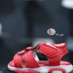 صندل بنات اطفال لون احمر مستورد صنادل اطفالي بنات من بيبي لينا 2025 baby shoes B11