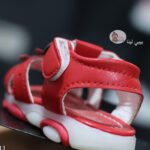 صندل بنات اطفال لون احمر مستورد صنادل اطفالي بنات من بيبي لينا 2025 baby shoes B11