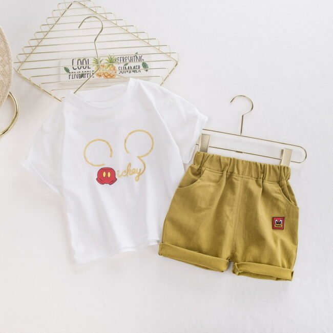 ملابس اطفال ميكي ماوس طقم مستورد من بيبي لينا 2025 k124 baby clothes