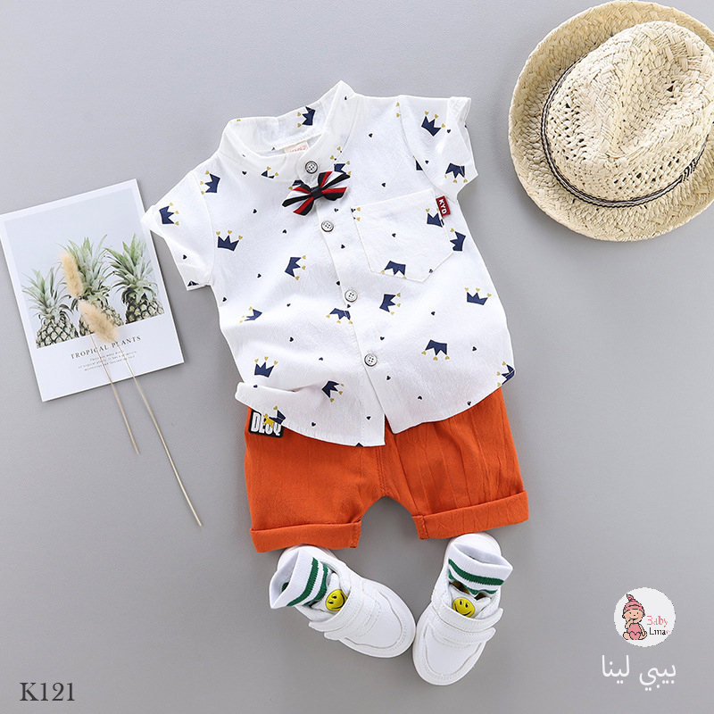 طقم اطفال جديد صيفي 2025 مستورد من بيبي لينا. Baby Lina K121 baby clothes