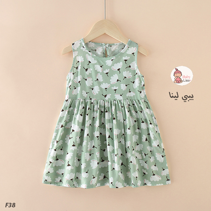 فستان اطفال صيفي خفيف 2025 اطفال مستورد جديد من بيبي لينا Girls dress shop F38