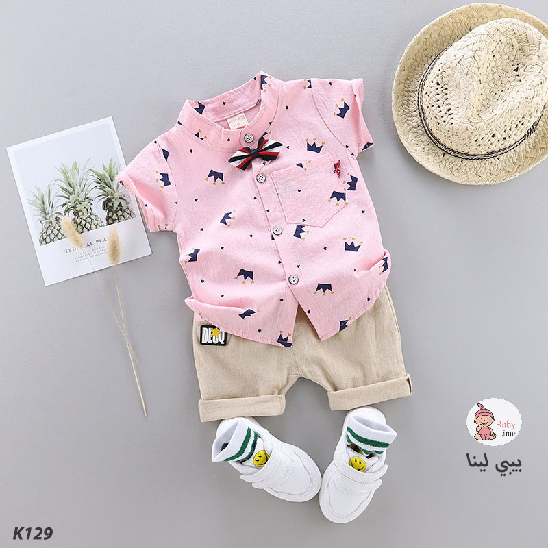 طقم اطفال جديد صيفي 2025 مستورد من بيبي لينا. baby lina k129 baby clothes