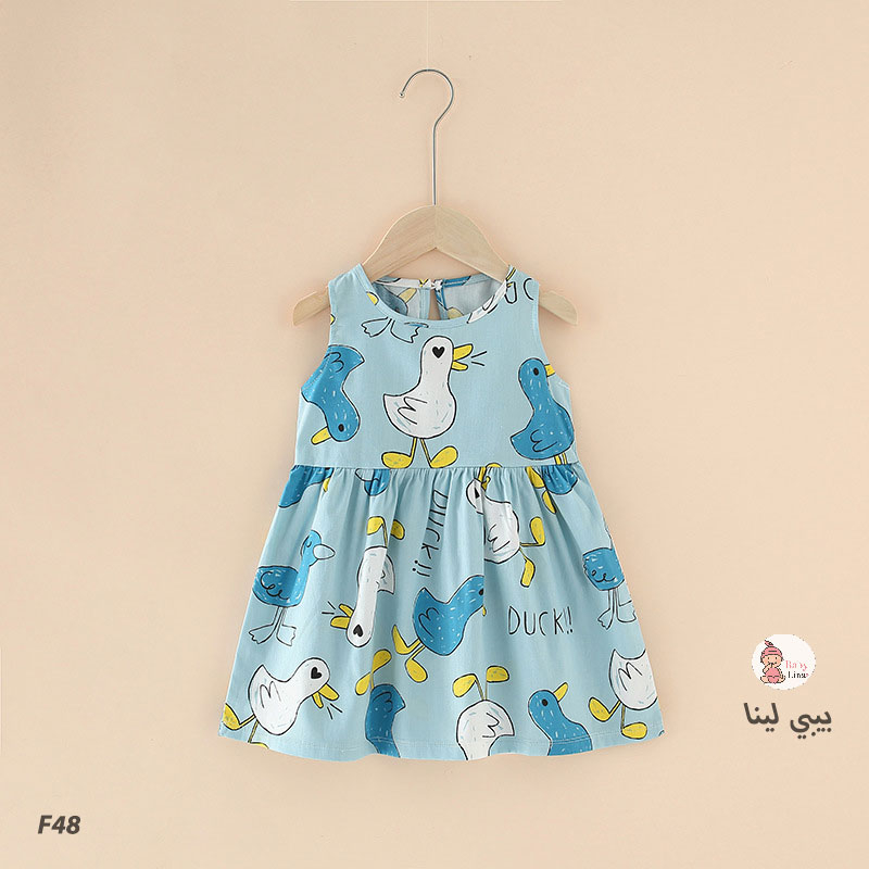 فستان اطفالي صيفي 2025 فساتين بنات اطفال من بيبي لينا Baby Lina shop Girls dress F48