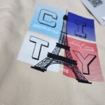 تيشيرت اطفال تصميم برج ايفل عصري صيف 2024 طباعة احترافية تيشرتات اطفالي بيبي لينا Tshirt T161