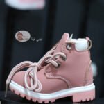 بوت اطفالي لون زهري مستورد 2025 من بيبي لينا Baby Lina baby shoes B1