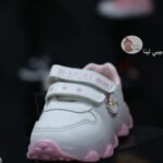 حذاء اطفال بناتي ابيض في زهري  من بيبي لينا Baby Lina | baby shoes B3